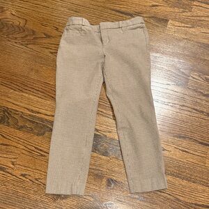 Banana Republic Women's Tan Checkered Cropped Pants